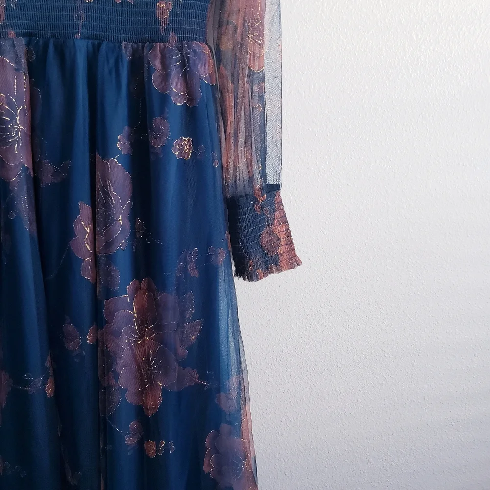 Baltic Born Layla Tulle Maxi Dress Long Sleeve New Without Tags - Picture 6 of 9